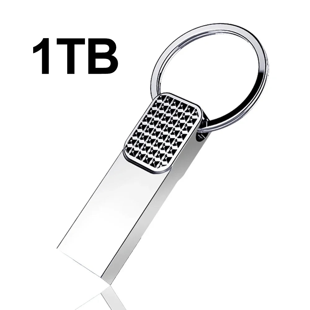 High-Speed USB 3.0 Pendrive, available in 64GB, 32GB, 128GB, and 512GB. Waterproof USB Flash Drives in various capacities including 1TB and 2TB.