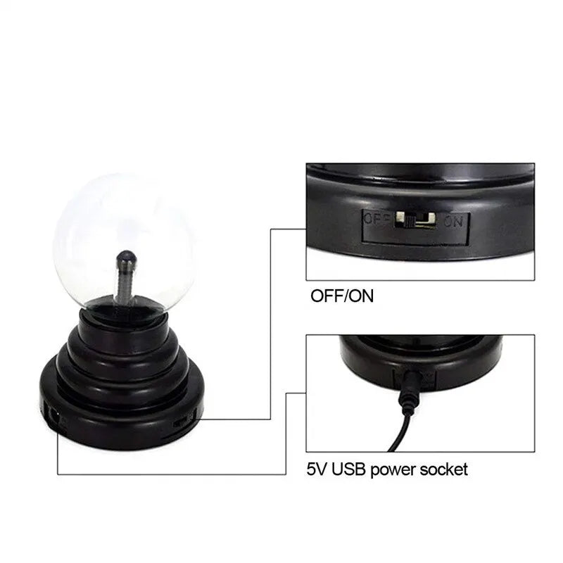 3 Inch Magic Plasma Ball Lamp Touch