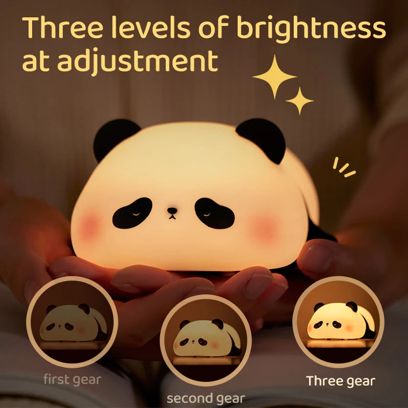 Panda LED Night Light Cute Silicone Night Light