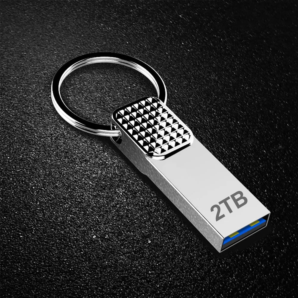 High-Speed USB 3.0 Pendrive, available in 64GB, 32GB, 128GB, and 512GB. Waterproof USB Flash Drives in various capacities including 1TB and 2TB.