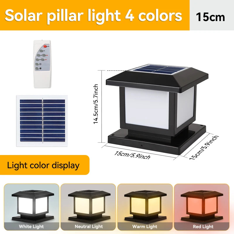 Outdoor Solar Lights Waterproof Sunlight Classical Style Remote Control LED Light Garden Corridor External Solar Power Lamp Led