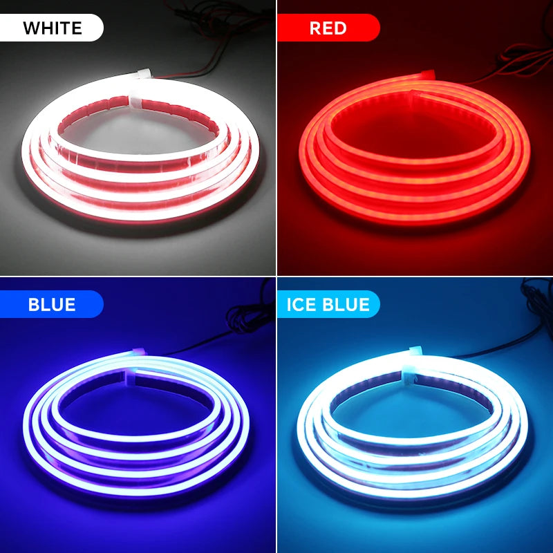 car daily running light hood light revamp 1.8M 2.0M 12V LED decorative light strip